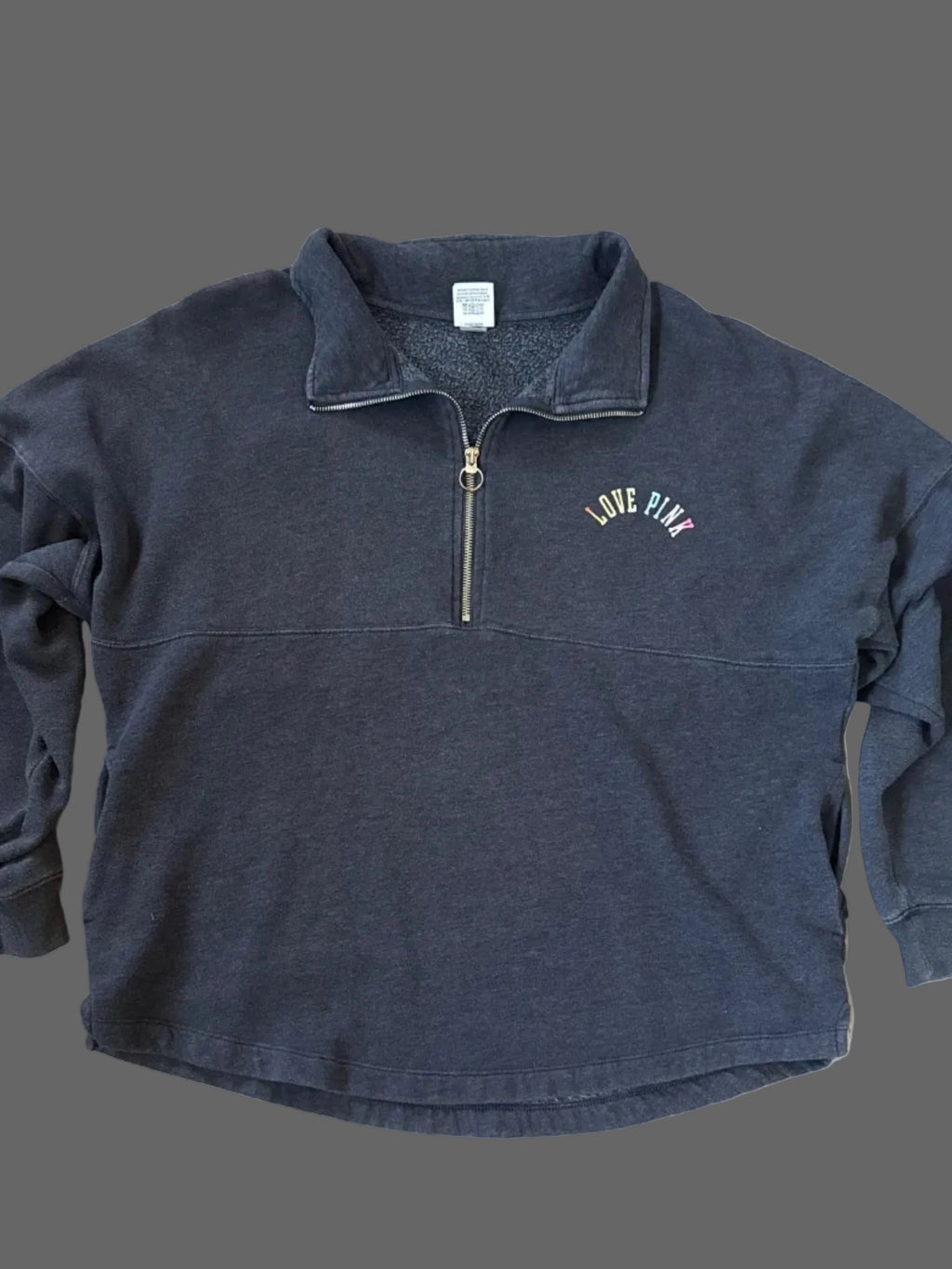 Victoria's Secret PINK Varsity Half-Zip Pullover Sweatshirt