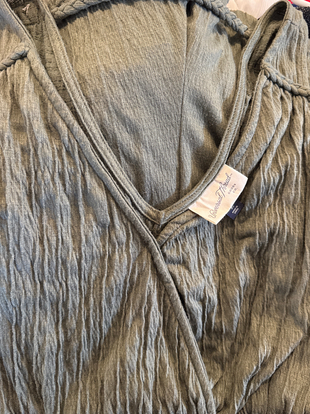 Universal Thread Olive Green Sleeveless Romper - XS