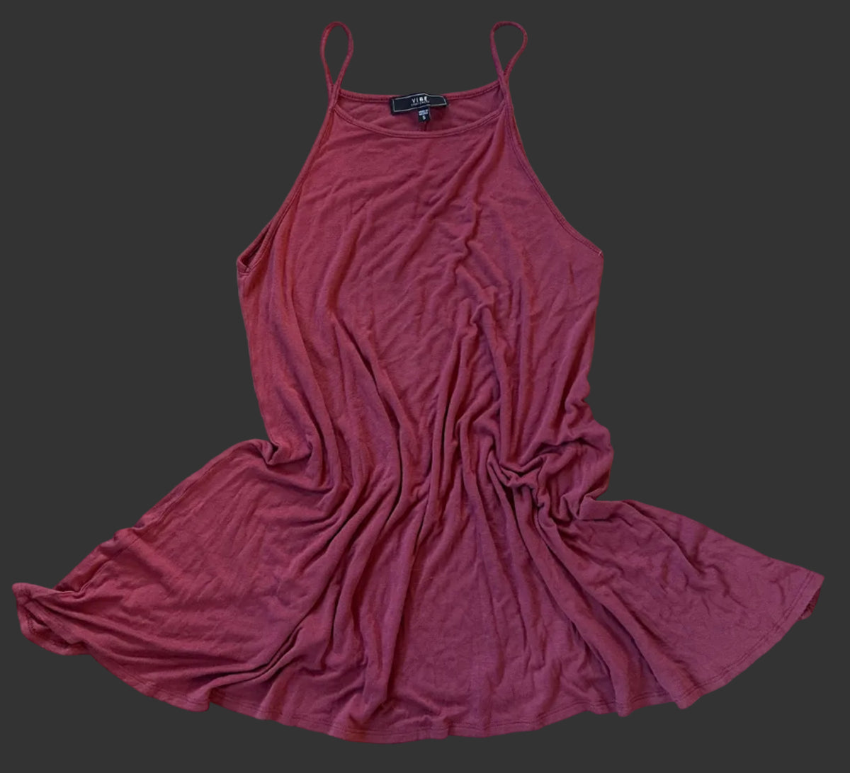 Vibe Sportswear asymmetrical swing tank dress.