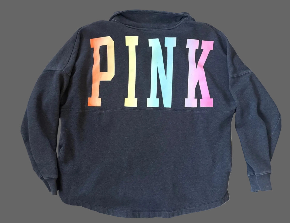 Victoria's Secret PINK Varsity Half-Zip Pullover Sweatshirt