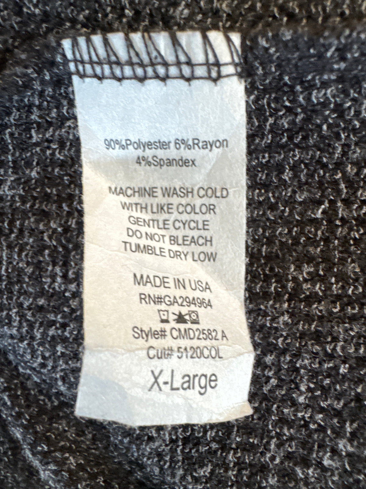Hello Miz Charcoal Sparkle Long-Sleeve Maternity Dress – XL