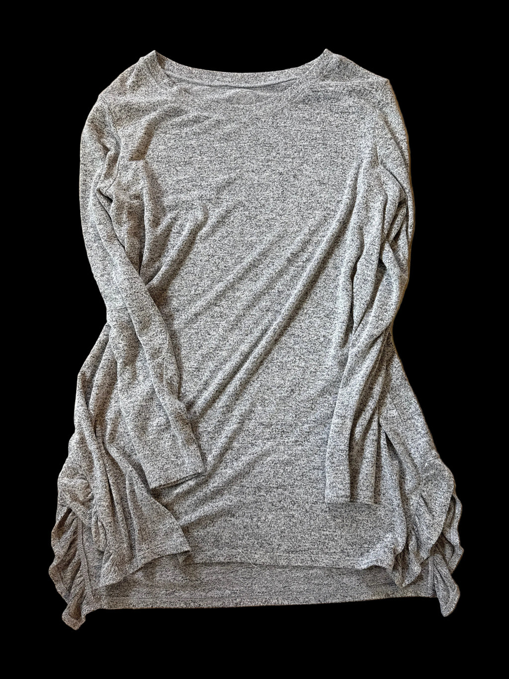 Heather Gray Long-Sleeve Tunic Top