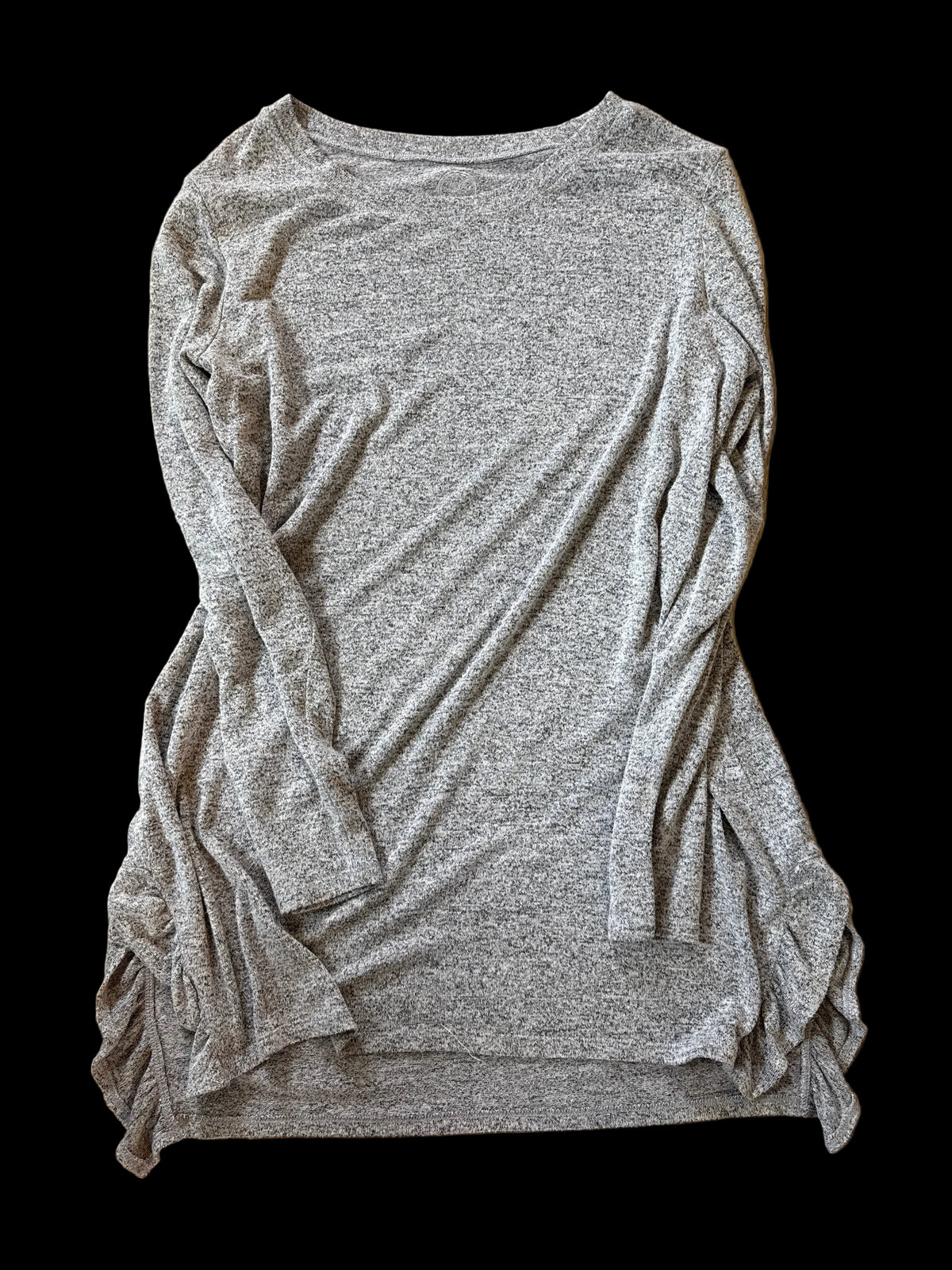 Heather Gray Long-Sleeve Tunic Top