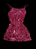 Pink Sequin Mini Dress – Size L