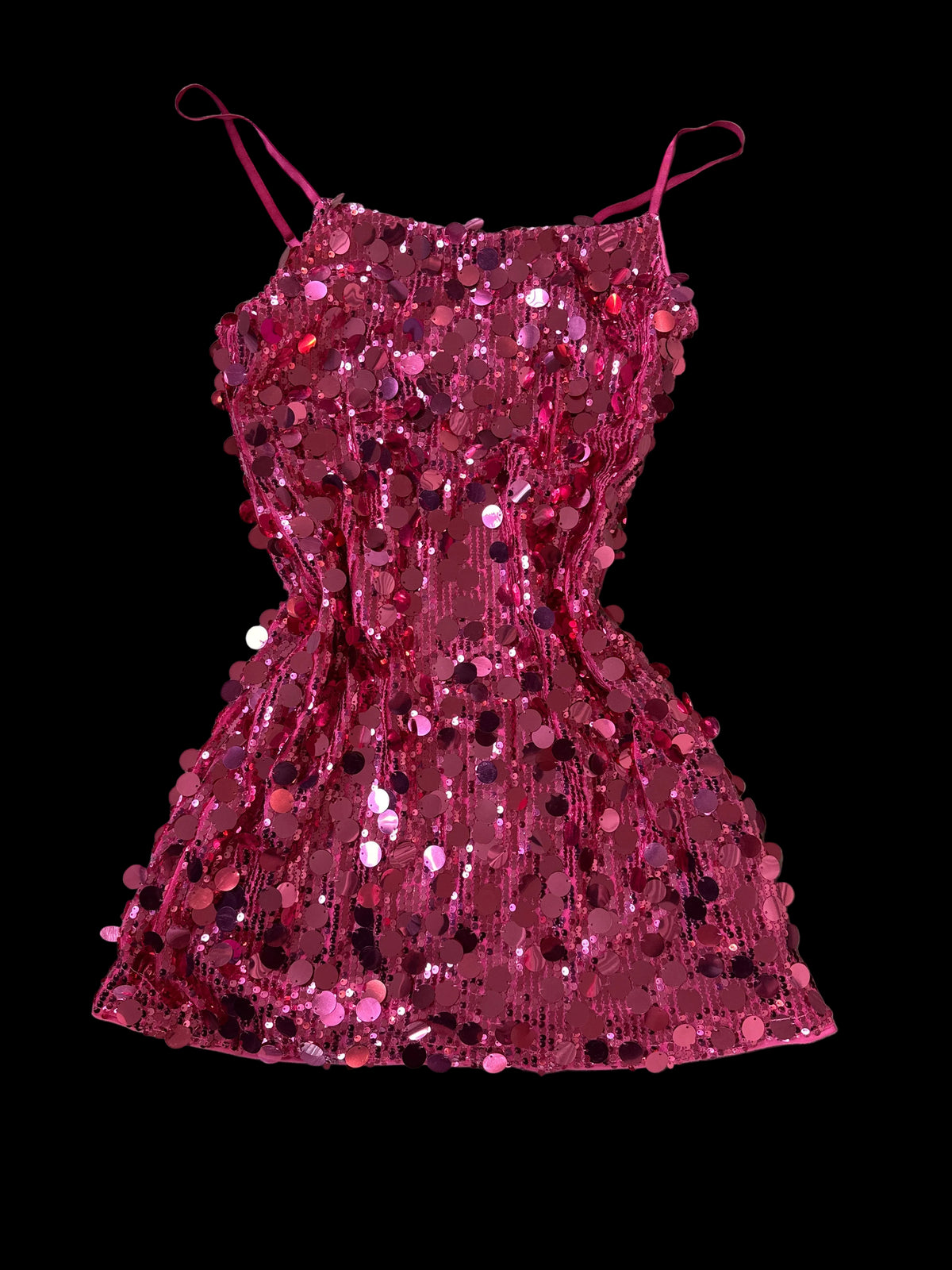 Pink Sequin Mini Dress – Size L
