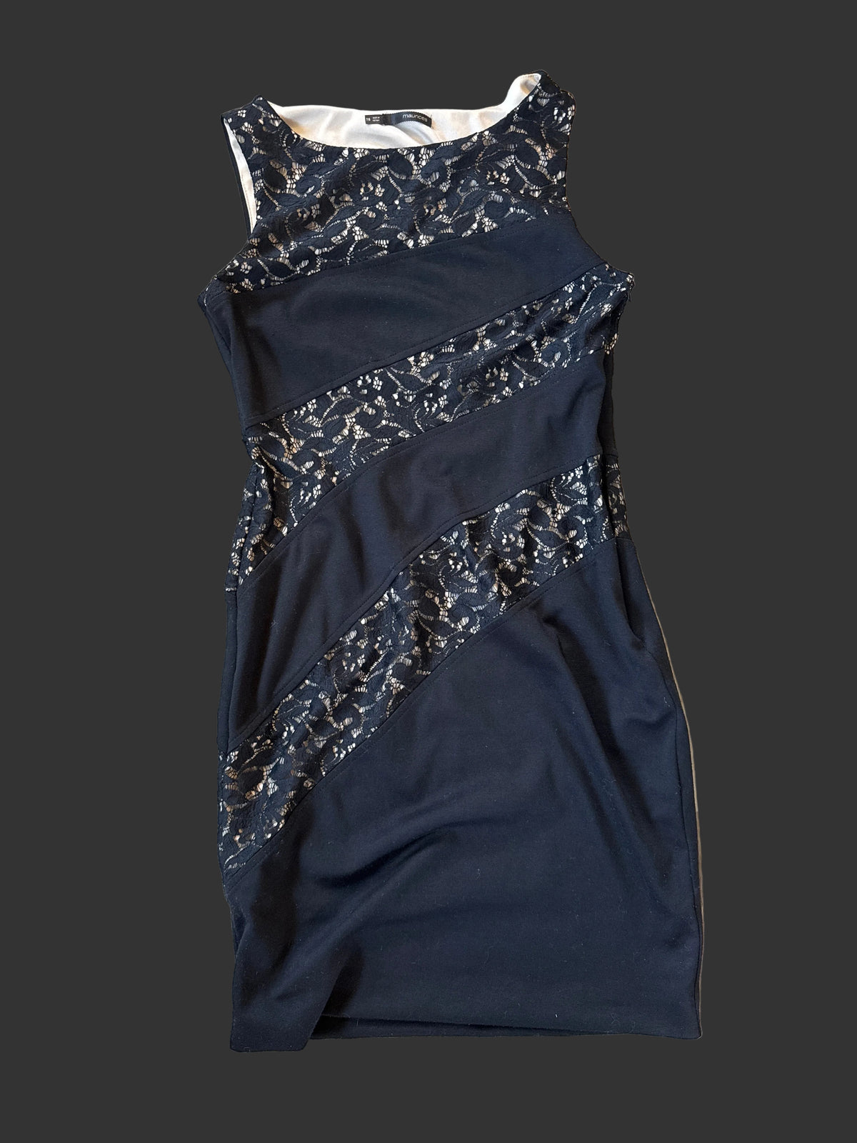 Maurices Black Sleeveless Lace Panel Dress - Size 7/8