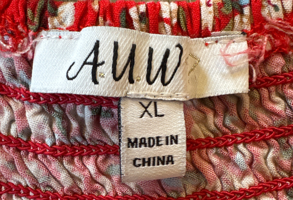 A.U.W. Red Floral Sundress – XL