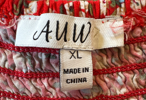 A.U.W. Red Floral Sundress – XL